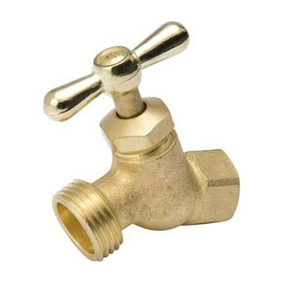 ProLine 102-403 Hose Bibb, Straight, No-Kink, Brass, 1/2 FP x 3/4 In. Hose - Quantity 12