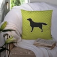 thumbnail image 3 of Dog Profile Checkerboard Design Fabric Decorative Pillow, 3 of 4