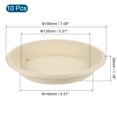 thumbnail image 2 of Uxcell 7" Plastic Round Plant Pot Saucers Flower Drip Trays, Beige 10 Count, 2 of 5