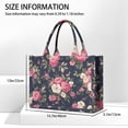 thumbnail image 3 of Large Capacity Tote Bag,Pioneer Flower Floral Print Pattern Handbag Fashion Luxury Tote Bag,15.7"x13"x 5.1" Inches,Laptop Compatible, 3 of 6