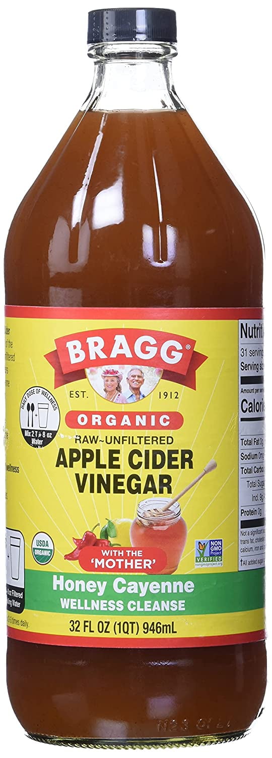 Bragg Organic Apple Cider Vinegar Honey Cayenne Wellness Cleanse 32 fl oz