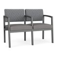 thumbnail image 1 of Fauteuil d'Attente de Réception Lenox en Acier à 2 Places / Acier Charbon / Gris / Gris, 1 of 5