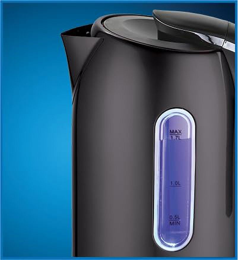 EUROSTAR EKS171BK 1.7L Stainless Steel Electric Kettle, Black