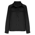 thumbnail image 4 of Ounisa Satin Silk Button Down Shirts for Women Dress Shirts Long Sleeve Blouses Womens Shirts, 4 of 6