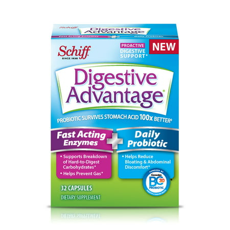 Digestive Advantage Fast Acting Enzymes + Daily Probiotic, 32 (Best Selling Digestive Enzymes)