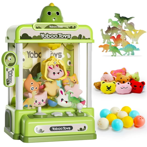 Skirfy Machines à Griffes de Dinosaure pour Enfants, Mini Distributeur Automatique avec 23 Pcs Mini Jouets & Musique, Distributeur de Bonbons Jouets pour Garçons Filles, Cadeaux d'Anniversaire pour Enfants