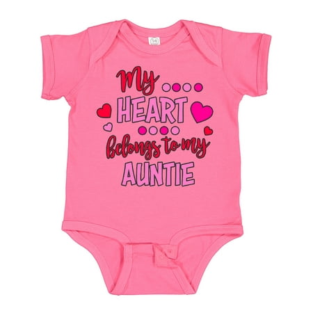 

Inktastic My Heart Belongs to My Auntie Gift Baby Boy or Baby Girl Bodysuit