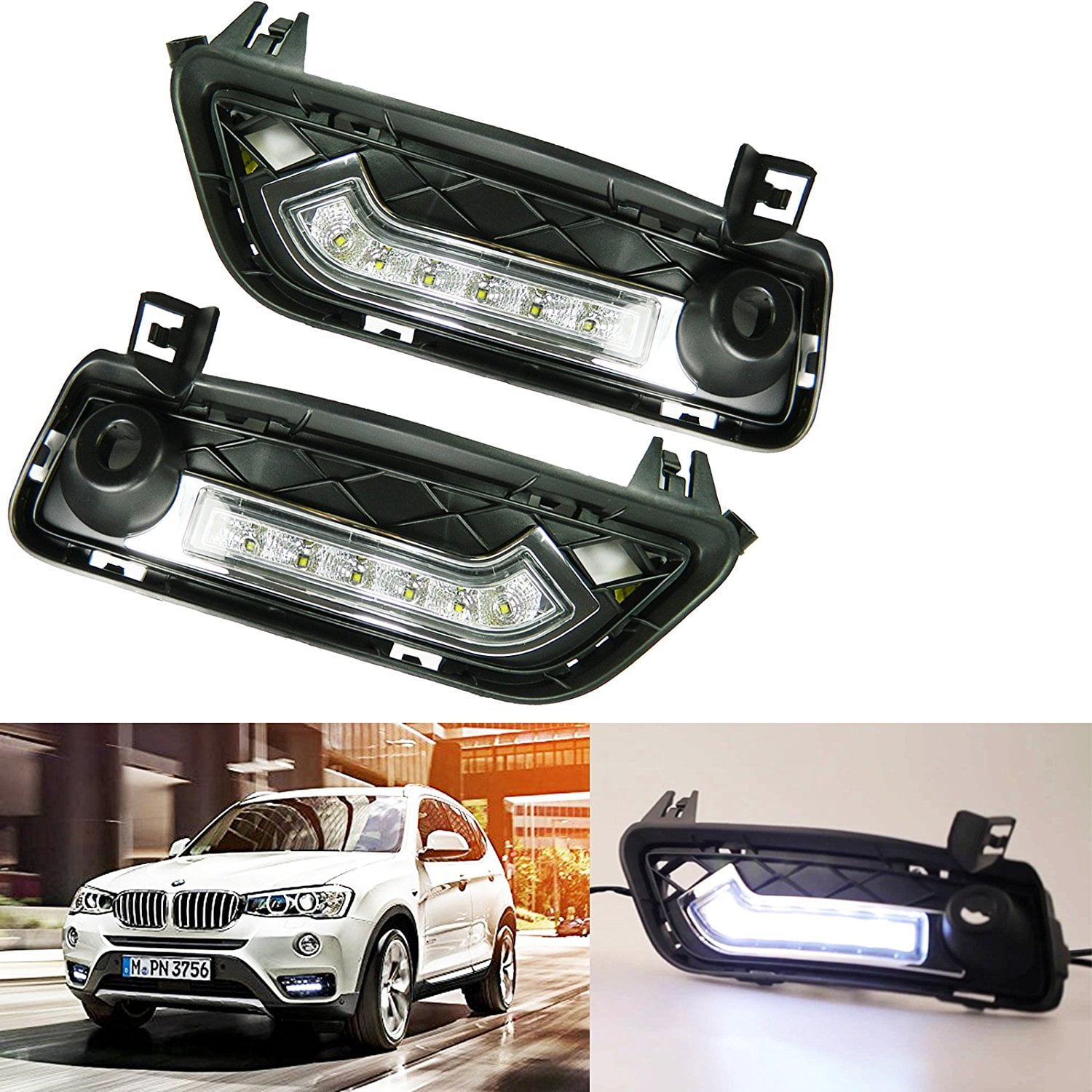 Xotic Tech High Power LED Daytime Running Lights Grids Kit (Bumper Bold