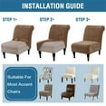 thumbnail image 6 of Velvet Accent Chair Cover, Set of 2 High Stretch Armless Chair Covers for Living Room Luxury Thick Velvet Chair Slipcovers Modern Furniture Protector with Elastic Bottom, Machine Washable(Camel), 6 of 7