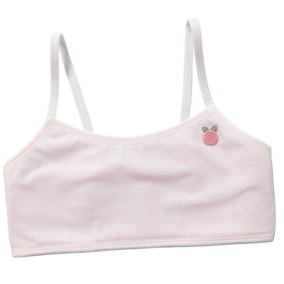 Training Bras Kids Child Girls Mesh Thin Breathable Comfort Training Bras Solid Sports Bra Bralettes Light Pink 9 Years-10 Years