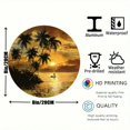 thumbnail image 3 of 1 Pc 8x8" Palm Trees & Ocean Sunset Aluminum Sign - Waterproof, Weather-Resistant Wall Decor for Home & Outdoor Use, Coastal Home Decor, 3 of 7