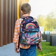 thumbnail image 6 of Yiaed Colorful Donut Print School Backpack College Backpack Daypacks for Students High School Spacious and Durable Daypack for Work and Travel-One Size, 6 of 6
