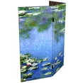 thumbnail image 7 of Red Lantern 3 ft. Short Monet Canvas Folding Screen - Lilies/Garden at Giverny, 7 of 7
