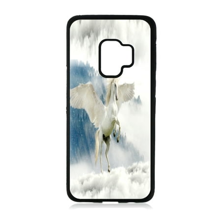 Lily Pad Garden - Unicorn in a Lily Pod Garden Black Rubber Case for the Samsung Galaxy s9 - Samsung Galaxy s9 Accessories