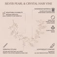 thumbnail image 7 of Miallo Boho Silver Hair Vine for Women - Rustic Pearl Headpiece for Braids - Minimalist Crystal Hair Jewelry for Prom & Beach Wedding, 7 of 7