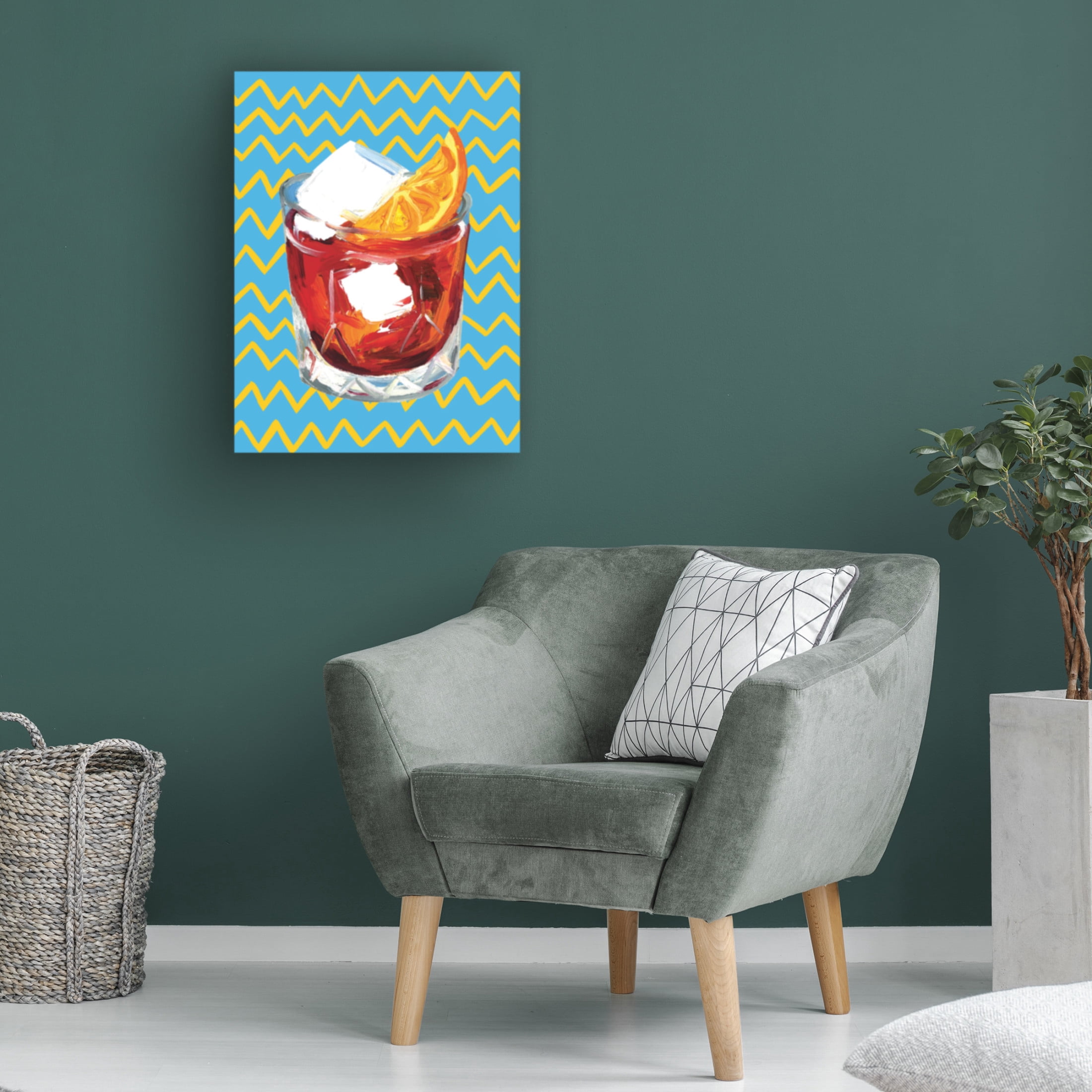 Trademark Fine Art Alice Straker Negroni Blue Canvas Wall Art