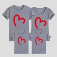 thumbnail image 2 of WREESH Family Matching T-Shirts for Men Comfortable Crew Neck T-Shirts with Heart Prints for a Family of Three or Four Kindergarten Class Uniform Gray, 2 of 5