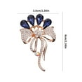 thumbnail image 5 of Artistic Flower Pin Handcrafted Rhinestones Details Fashion Jewelry Graceful, 5 of 12
