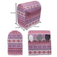 thumbnail image 5 of Nordic Lounger Chair Bag, Geometric Abstract Snowflake Pattern European Ornamental Knitting Design, High Capacity Storage with Handle Container, Lounger Size, Lilac Dark Coral White, by Ambesonne, 5 of 5