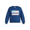 thumbnail image 5 of No Boundaries Boxy Americana Sweatshirt with Long Sleeves, Women's XXS-4X, 5 of 5