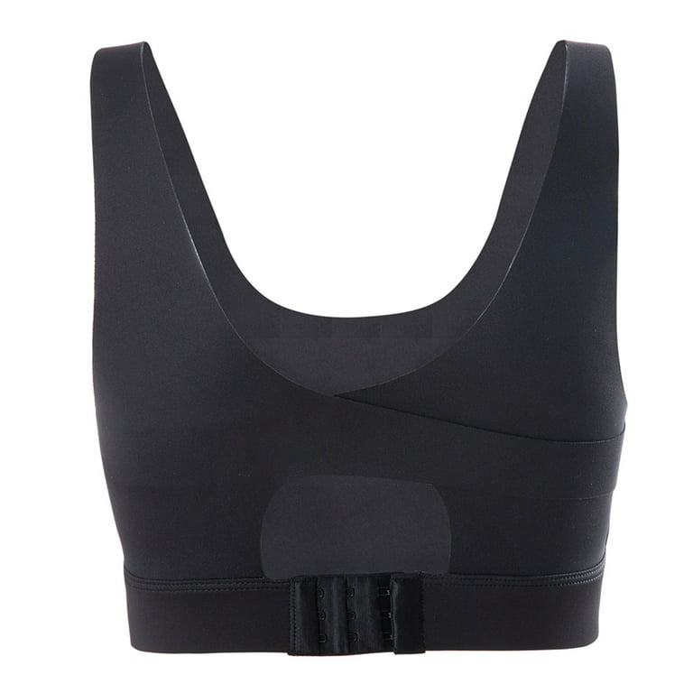 RQYYD Longline Sports Bra for Women - U-Back Cropped Tank Tops Plus Size  Padded Workout Yoga Bras Black 3XL