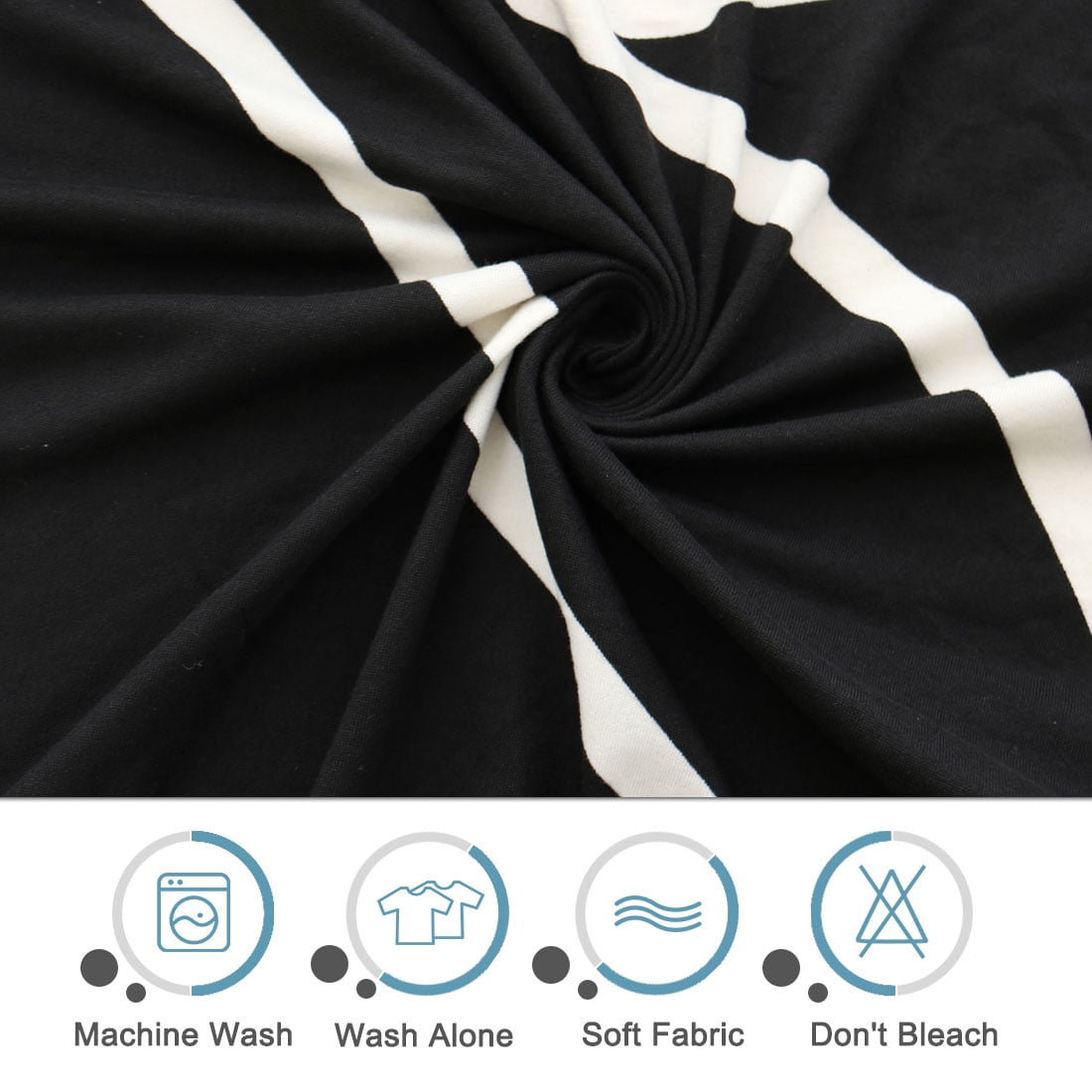 Unique Bargains 1-Piece Traditional Leaves Stretch Loveseat couch cover, Black