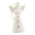 thumbnail image 1 of Guardian Angel Figurine Exquisite Smooth Surface Porcelain Delicate Angel LED Lighting Prayer Figurine for Home, 1 of 10