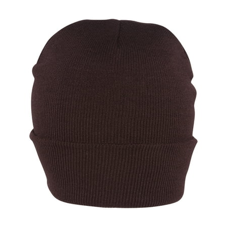 Orange Womens Beanie - KNITTING CAP CUFF BEANIE