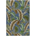 thumbnail image 2 of Addison Rugs Dream Shag Premium Machine Washable Transitional Leaves Blue Rectangle Rug, 9' x 12', 2 of 8
