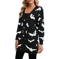 thumbnail image 2 of Women'S Button Cardigan Long Sleeve Loose Casual Knit Cardigan Halloween Bat, 2 of 9
