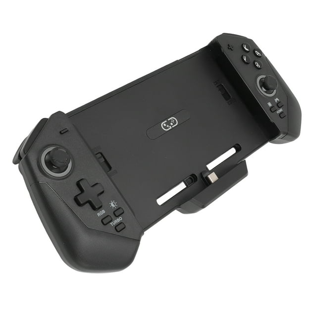 Manette pour Switch OLED Gyroscope 6 Axes à Double Moteur, Vibration, Manette Portative Monobloc Joypad de Remplacement avec 4 Emplacements pour Cartes de Jeu