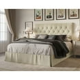 thumbnail image 4 of Home Design Zachary Tufted Upholstered Platform Bed Beige - Twin, 4 of 5