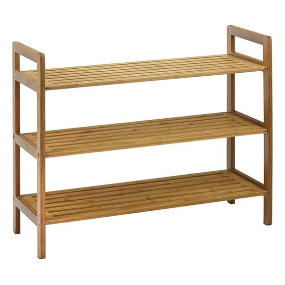 3-Tier Bamboo Shoe Rack, Natural
