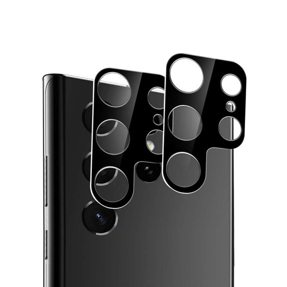 Bemz (2-Pack) Anti Glare Scratch Resistant Rear Camera Tempered Glass Lens Shield Protector for Samsung Galaxy S23 Ultra - Black