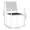 thumbnail image 4 of Bowery Hill Contemporary PE Rattan Durable Garden Dining Set in Black, 4 of 18