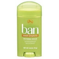 Ban Deodorant 2.6oz Invisible Solid Sweet Simplicity 2 Pack