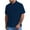 Blue, variant on JTieacloth Formal Shirt Business Mens Casual Button Down Shirts Short Sleeve Summer Cuban Wedding Shirt Hawaii Vacation Beach Shirts Black