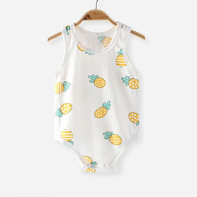 JDQJBZ Combinaison Décontractée pour Bébé Fille, Été, Sans Manches, Imprimé Floral, Couleur Unie, Justaucorps en Coton