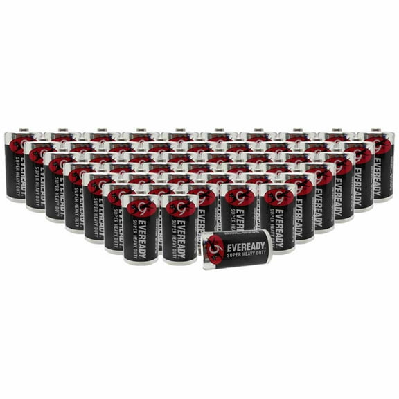 Eveready Super Heavy Duty D 1.5V Batteries, 48 PCS