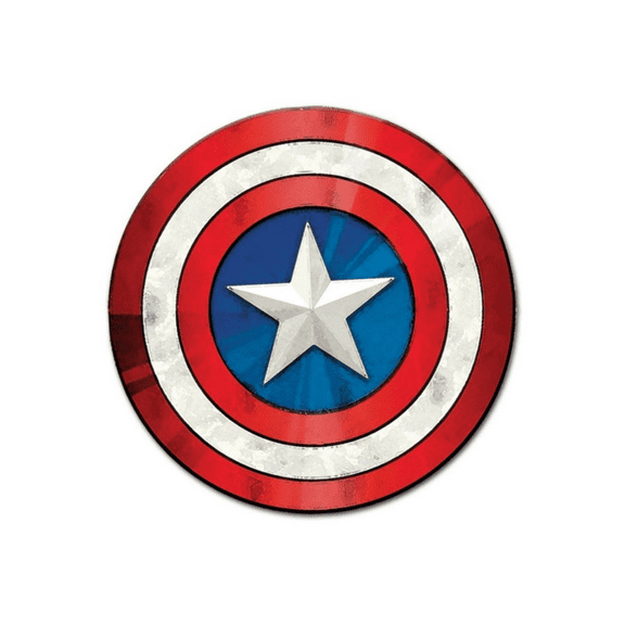 Whimsical Practicality's Captain American Symbol Edible Icing Image Cake Topper-1/4 Sheet or Larger