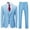 Sky-blue, variant on Cloudstyle Mens 3 Piece Suit Set Blazer Tux Vest Suit Pants Jacket Formal
