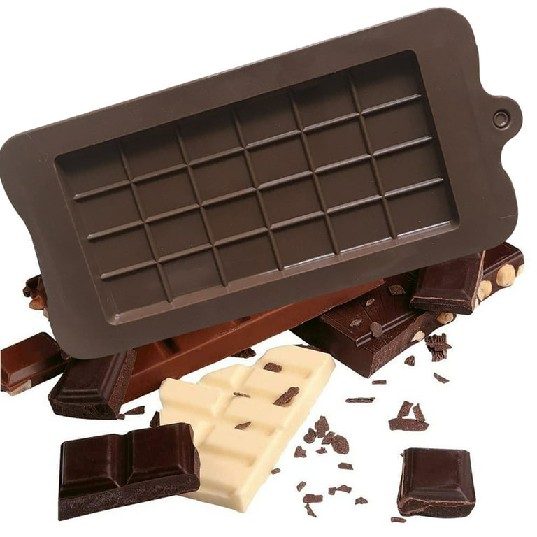 Chocolate Bar Molds Silicone 2PCS Break-Apart Chocolate Mold for Candy  Protein Energy Bar Baking