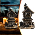thumbnail image 2 of Halloween Haunted House Lights - Halloween Table Decorations Indoor Lighted House Decor Decorations for Home Kitchen Fireplace Desk Ornaments Silver, 2 of 6