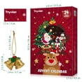 thumbnail image 2 of FELTECHELECTR Calendario de Adviento Toyvian con 24 adornos colgantes, calendario de cuenta regresiva para Navidad, recuerdos de fiesta para decoración navideña., 2 of 3