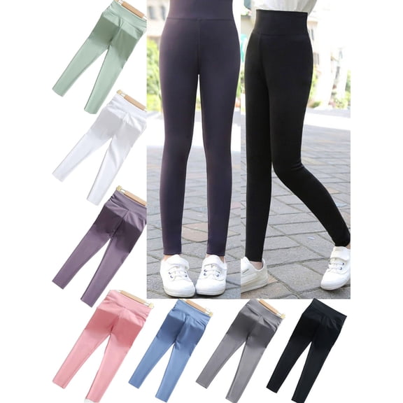 7-13 Years Girl Leggings Footless Tights Yoga Legging Solid Color Skinny Pants