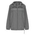 thumbnail image 5 of Zylanna Men's Windbreaker Jackets with Hood, Multi-Pockets Waterproof Full Zip Rain Coat Outdoor Coats for Hiking Travel Gray, 5 of 6