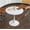 Faux Marble White, variant on Square Dining Table, 31.5" Tulip Table (White) | with Thickened Tabletop & Metal Pedestal, Mid Century Modern Bistro Table for Kitchen, Small Places, Dinner Room, Cafe
