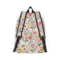 thumbnail image 6 of Rocae Bunny Floral for Durable Canvas Backpack Leisure Large Bag Travel Rucksack Multi-function Backpack Medium, 6 of 8