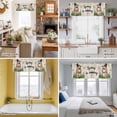 thumbnail image 5 of Groundhog Day Valance Curtain for Windows Spring Is Coming Cartoon Groundhog Stars Grass Linen Texture Rod Pocket Curtain Valances Short Window Treatments for Kitchen Bathroom Laundry 42 x 18 Inch, 5 of 9