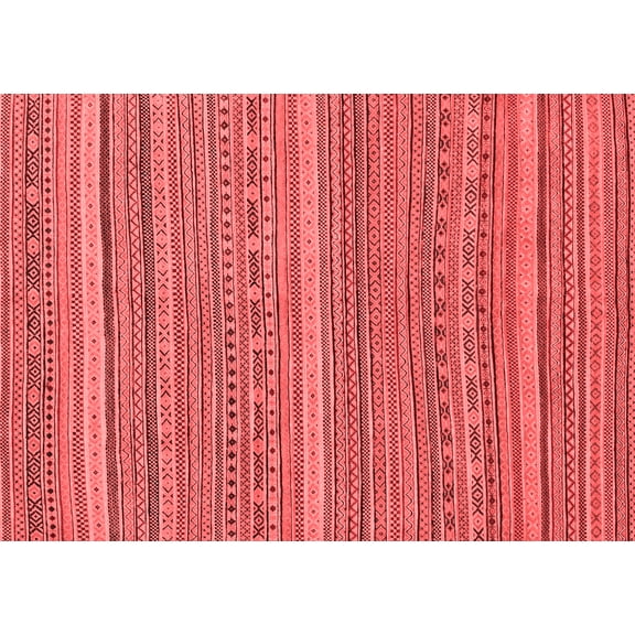Ahgly Company Machine Washable Indoor Rectangle Abstract Red Modern Area Rugs, 5' x 7'